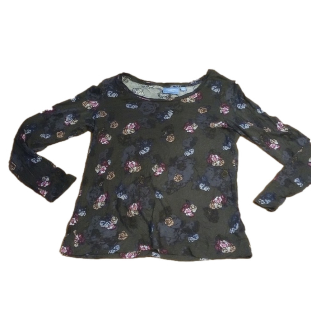 Simply Vera by Vera Wang floral long sleeve blouse, size large